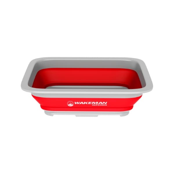 Leisure Sports Collapsible Multiuse Wash Bin, Portable Dish Tub/Ice Bucket with 10 L Capacity for Camping (Red) 889477OCH - main
